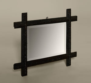 19TH CENTURY TRAMP ART MIRROR