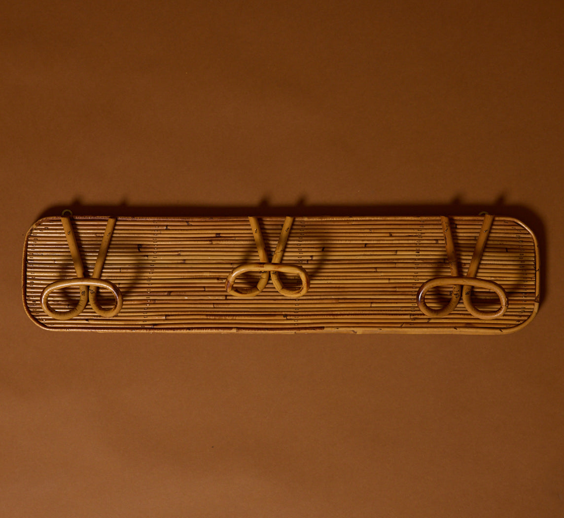 1950S ITALIAN BAMBOO WALL COAT HANGER