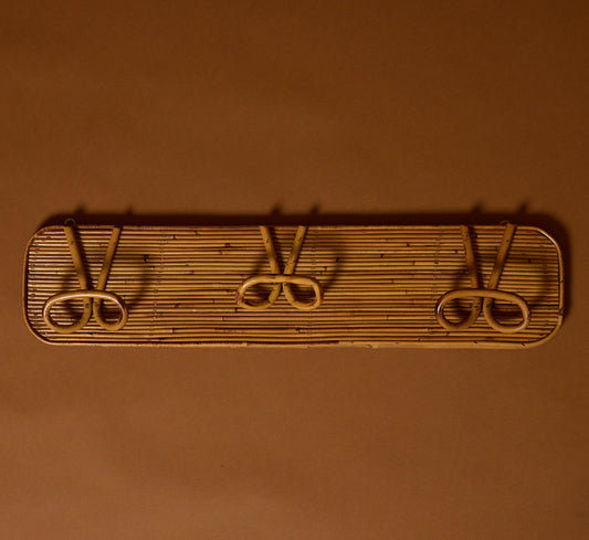 1950S ITALIAN BAMBOO WALL COAT HANGER