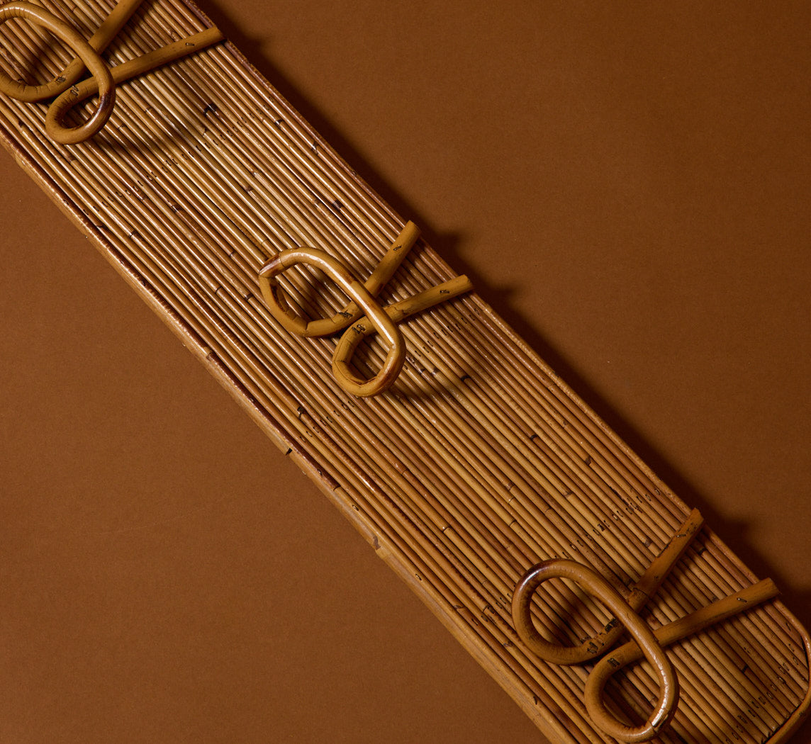 1950S ITALIAN BAMBOO WALL COAT HANGER
