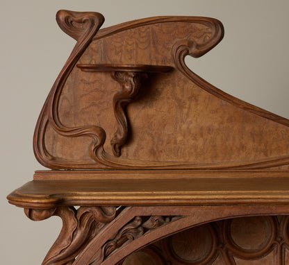 ANTIQUE FRENCH ART NOUVEAU OAK SIDEBOARD