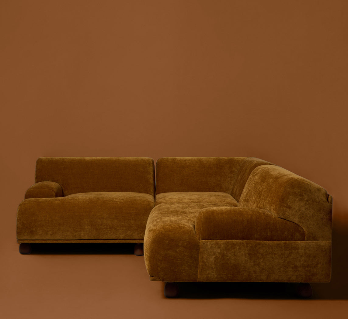 PIERCE & WARD ENZO MODULAR SOFA IN HONEY CHENILLE