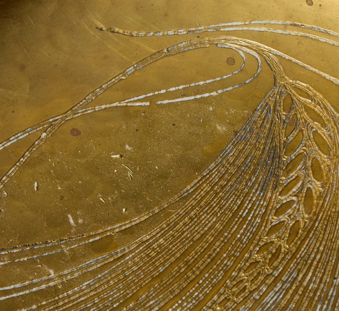 1970S ITALIAN GALLINARO BRASS CIRCULAR TRAY