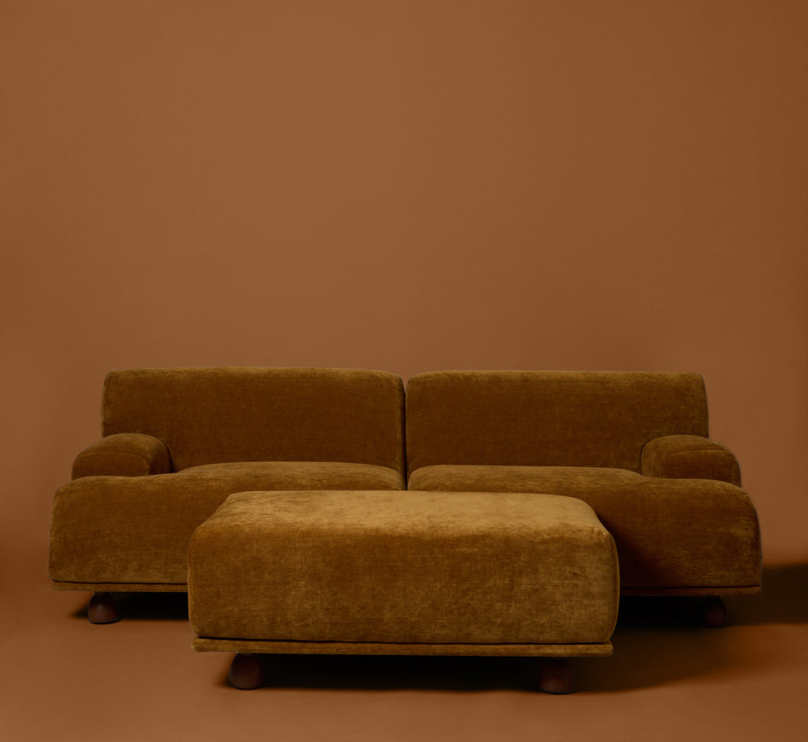PIERCE & WARD ENZO MODULAR SOFA IN HONEY CHENILLE