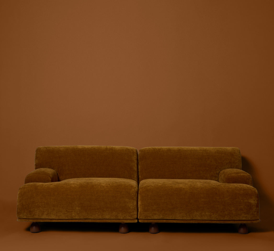PIERCE & WARD ENZO MODULAR SOFA IN HONEY CHENILLE