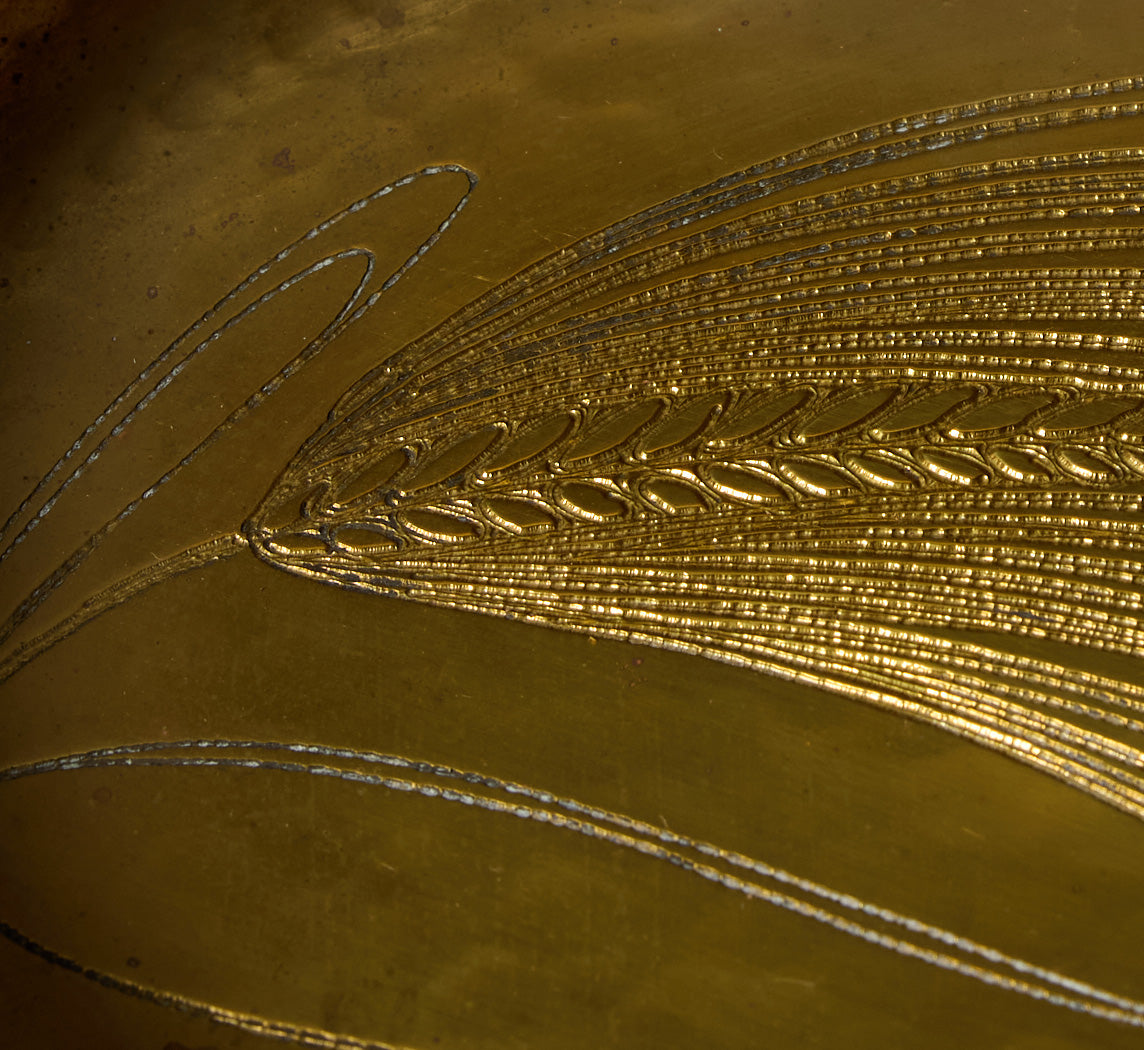 1970S ITALIAN GALLINARO BRASS CIRCULAR TRAY