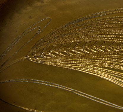 1970S ITALIAN GALLINARO BRASS OVAL TRAY