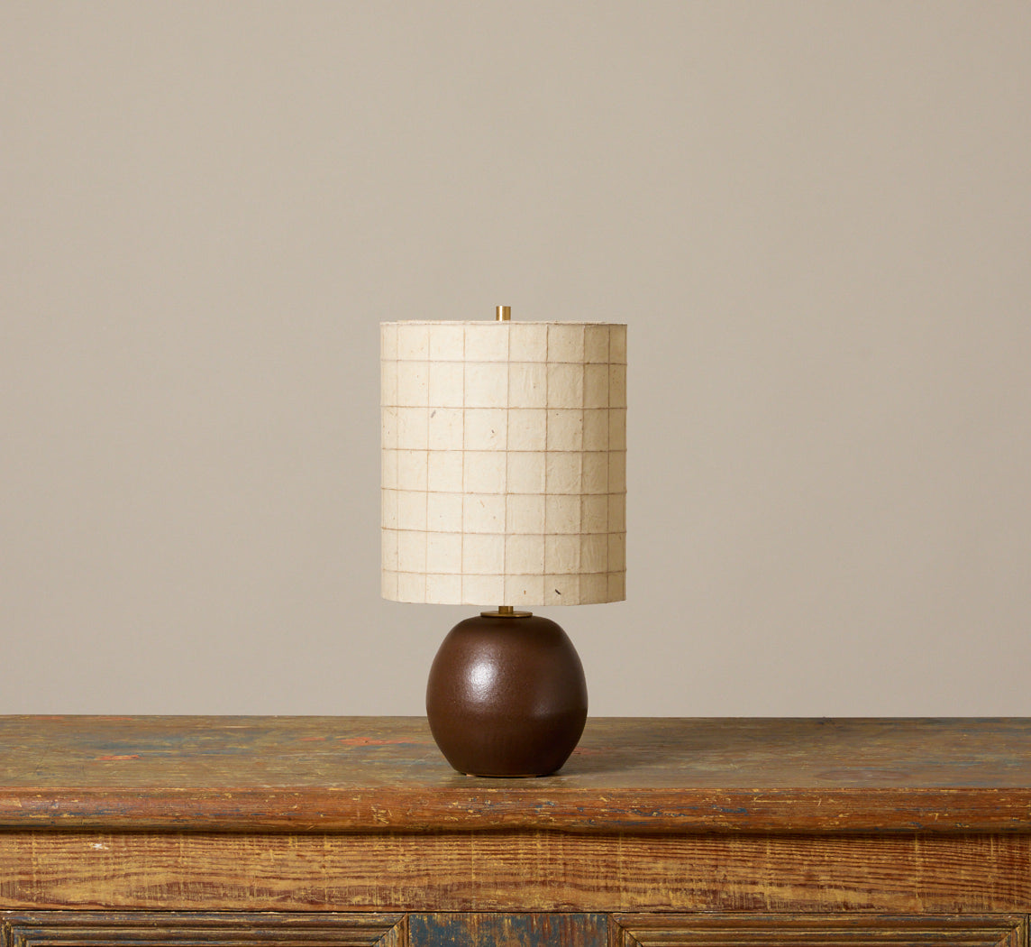 KURI LAMP IN COCOA BROWN
