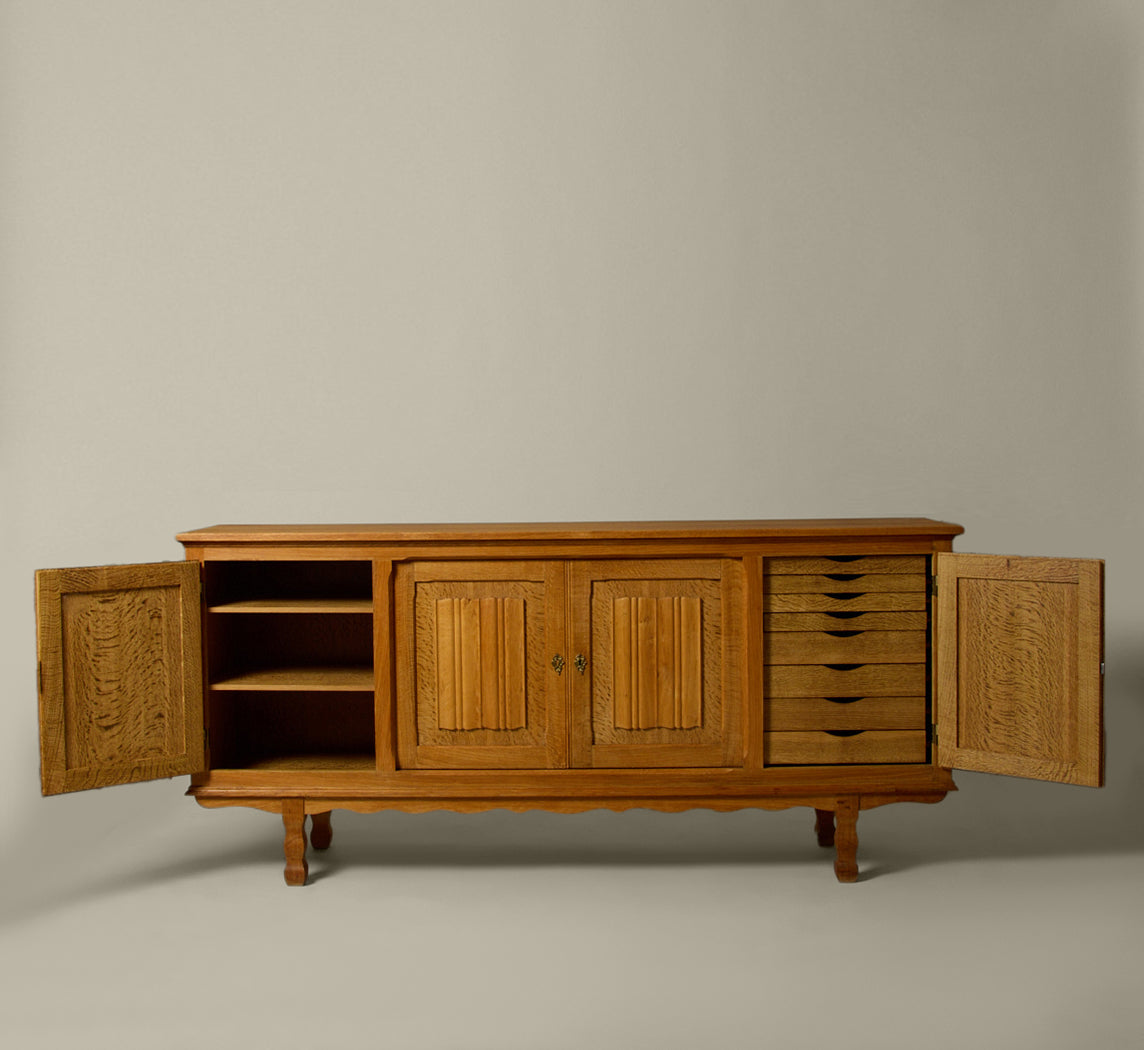 1970S DANISH OAK SIDEBOARD IN THE STYLE OF HENNING