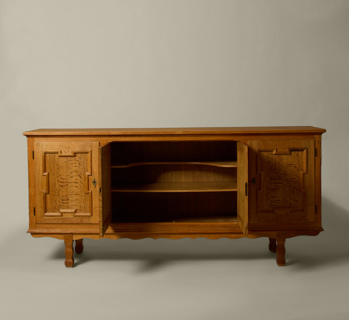 1970S DANISH OAK SIDEBOARD IN THE STYLE OF HENNING