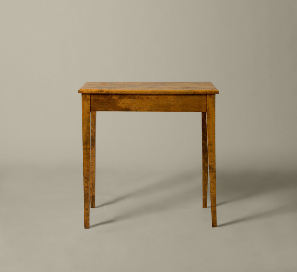 PRIMITIVE SIDE TABLE IN PATINATED WOOD