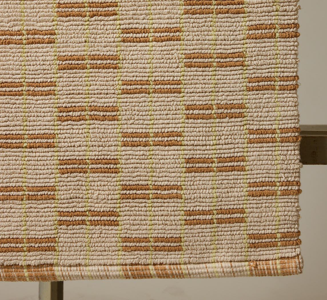 LUPE BATH MAT IN LIME AND TAN