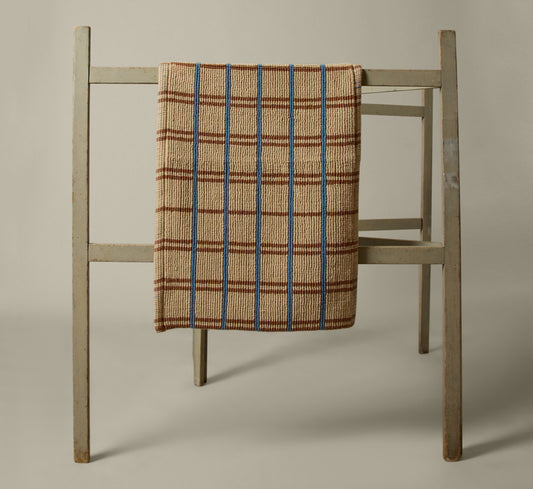 LUCIA BATH MAT IN AZUL AND TAN