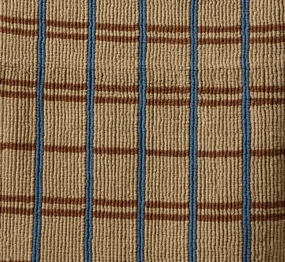 LUCIA BATH MAT IN AZUL AND TAN