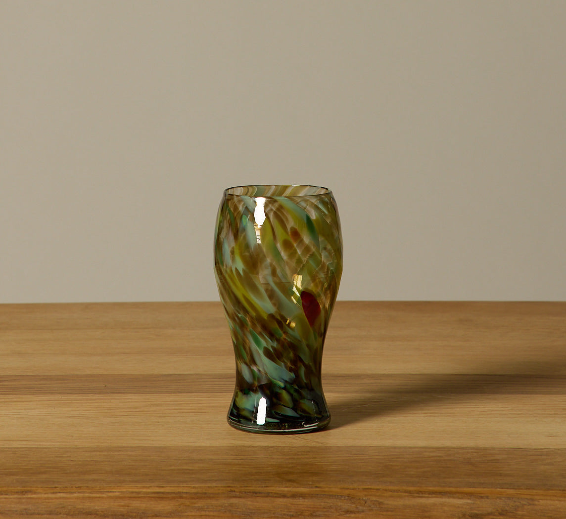 PIERCE & WARD HAND BLOWN SWIRL GLASSES IN JUBILEE