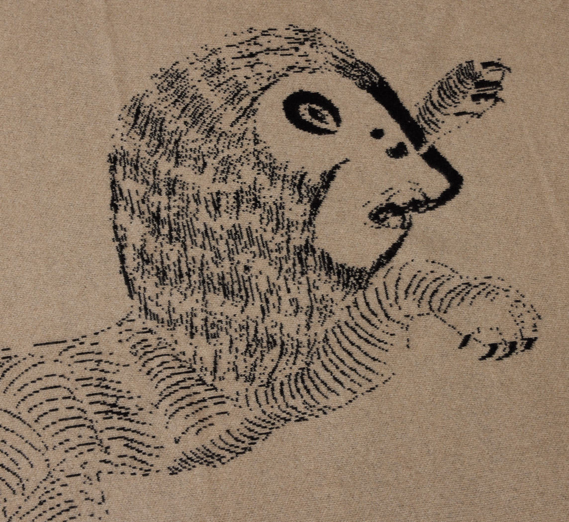 LION CAT CASHMERE THROW BY SAVED NY