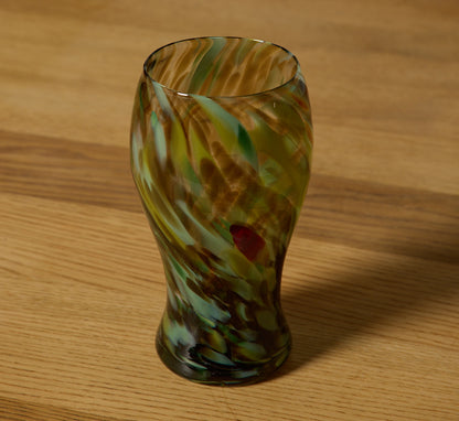 PIERCE & WARD HAND BLOWN SWIRL GLASSES IN JUBILEE