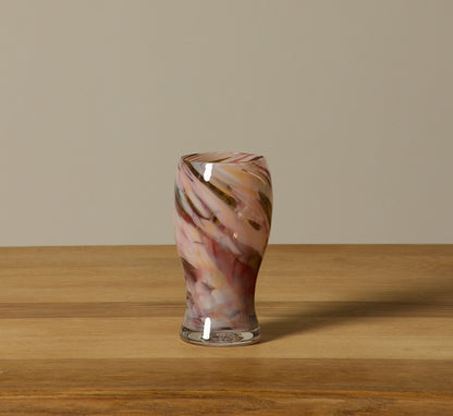 PIERCE & WARD HAND BLOWN SWIRL GLASSES IN CANDY