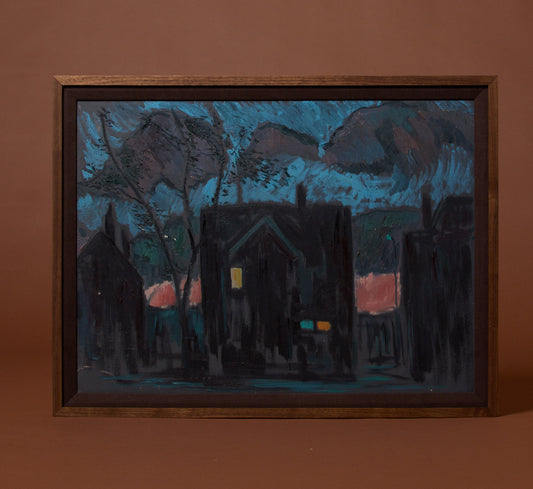 MODERNIST EVENING NEIGHBORHOOD SCENE