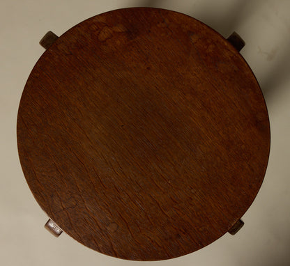 DUTCH ART DECO MODERNIST OAK SIDE TABLE
