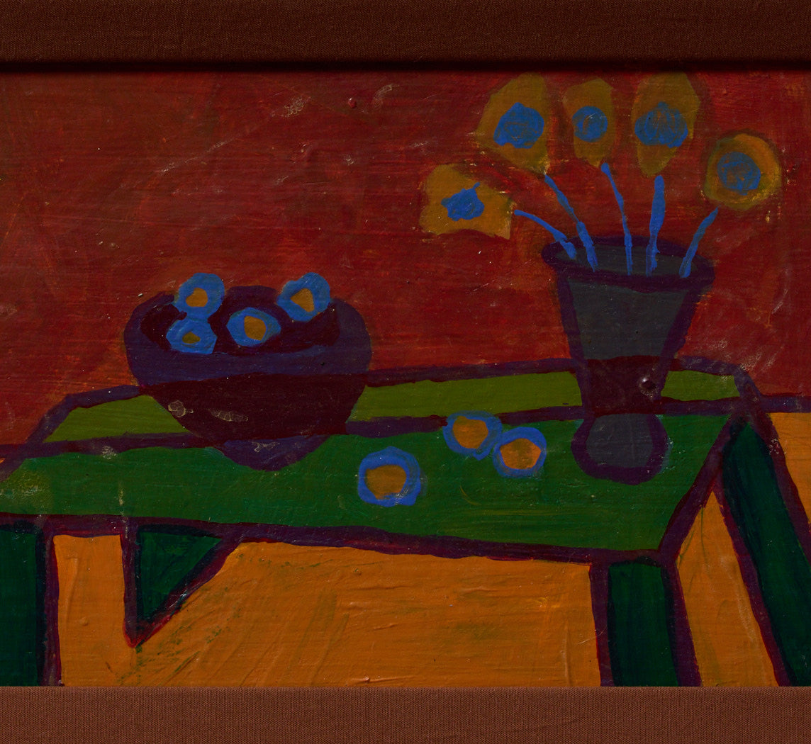 VINTAGE MODERNIST FOLK ART STILL LIFE