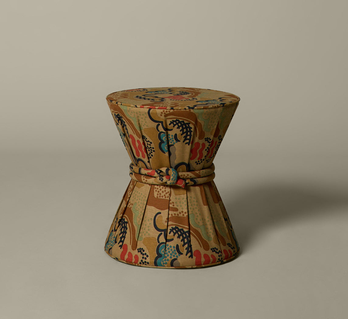 PIERCE & WARD DRUM SIDE TABLE IN CLOUDS