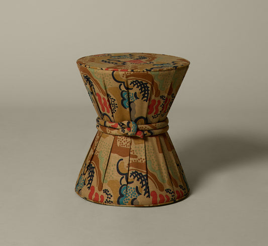 PIERCE & WARD DRUM SIDE TABLE IN CLOUDS