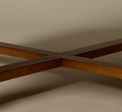 1960S FRENCH SOLID OAK BRUTALIST STYLE COFFEE TABLE