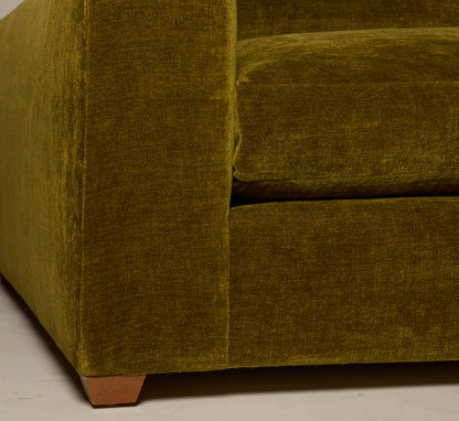 PIERCE & WARD SUNDAY SOFA IN OLIVE CHENILLE