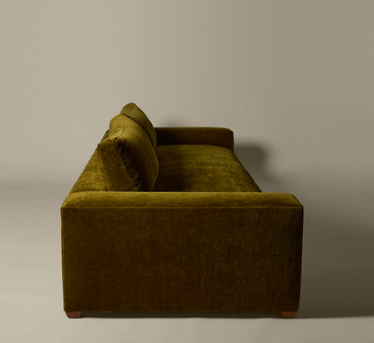 PIERCE & WARD SUNDAY SOFA IN OLIVE CHENILLE