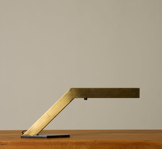 1960S MINIMALIST BRASS ANGLED DESK LAMP
