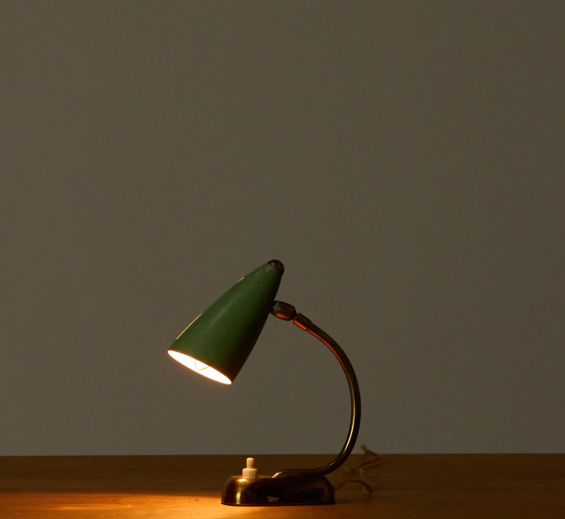 1950S ITALIAN MID CENTURY SAGE TABLE LAMP