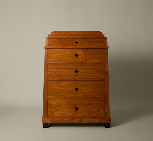BIEDERMEIER STYLE HIGHBOY CHEST OF DRAWERS