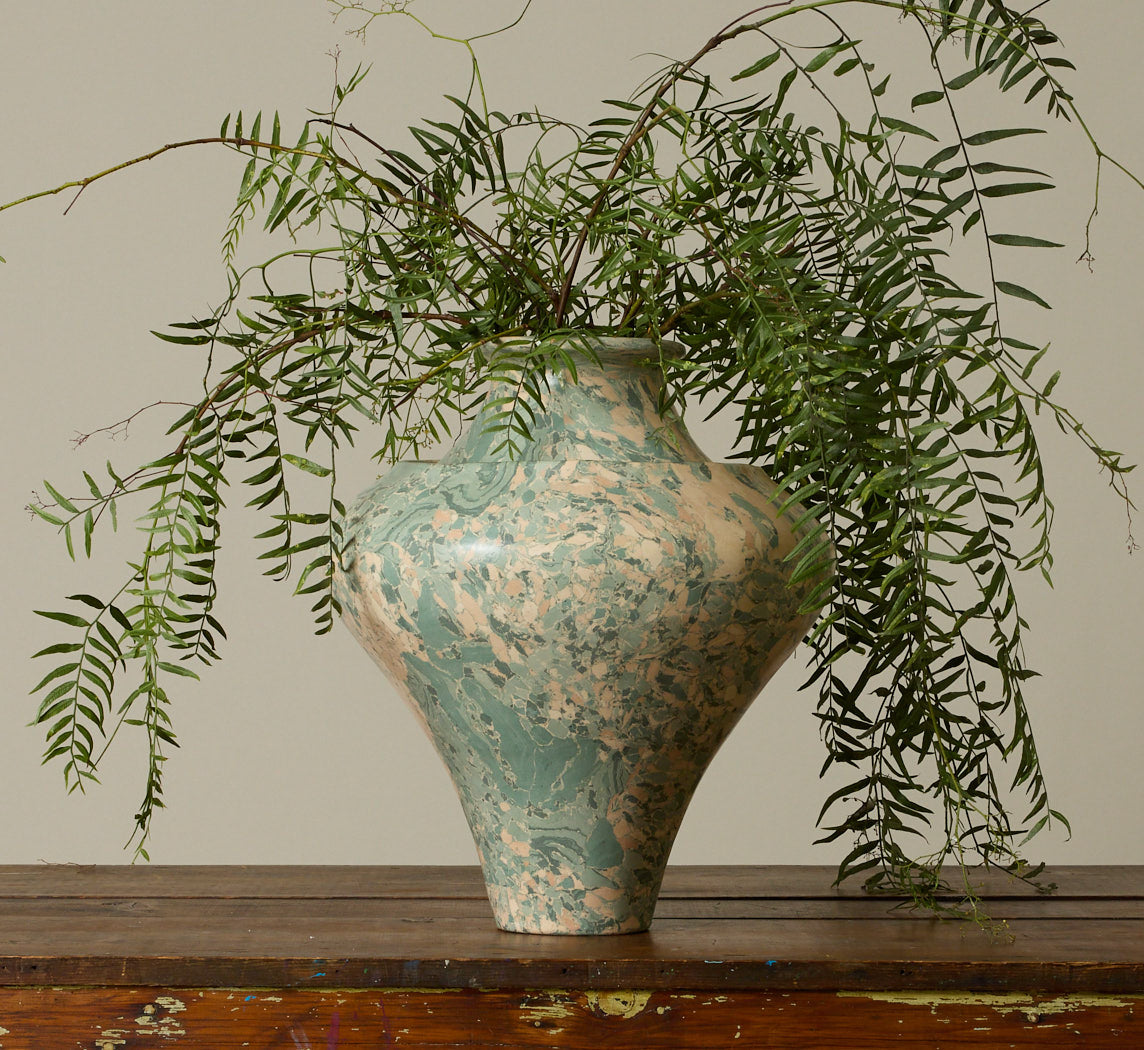 GRAND BRECCIATED VESSEL IN AEGEAN BY POTTERY ROMA