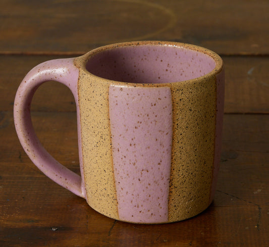 COFFEE MUG BY SALT CERAMICS IN PURPLE RAIN STRIPE