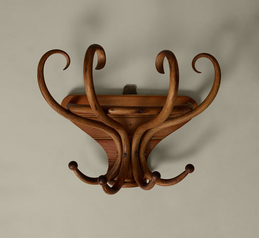EARLY 2OTH CENTURY BENTWOOD WALL RACK