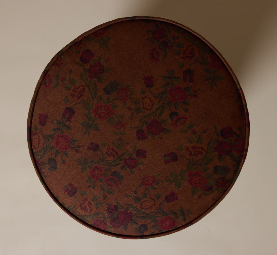 PIERCE & WARD LLOYD SIDE STOOL IN WALNUT AND SPRING VINE