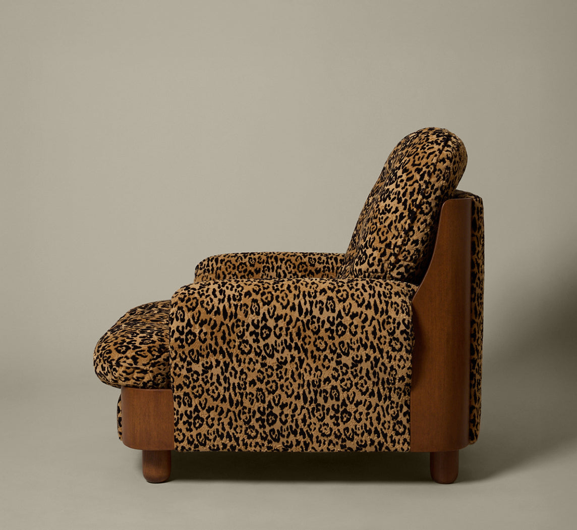 ITALIAN ARMCHAIR IN FAUSTO LEOPARD