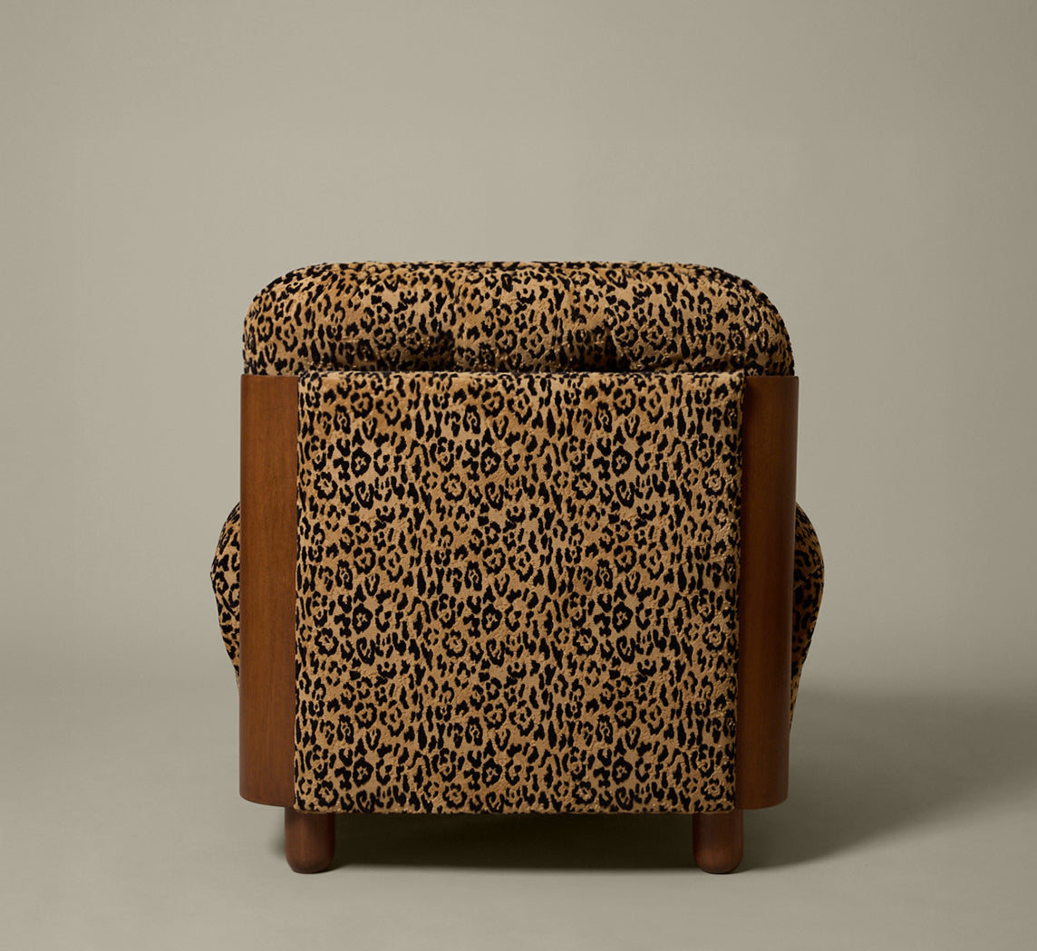 ITALIAN ARMCHAIR IN FAUSTO LEOPARD