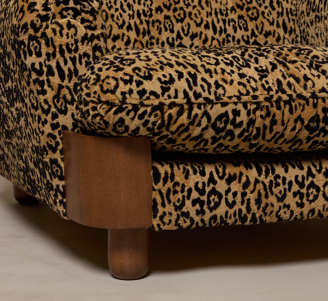ITALIAN ARMCHAIR IN FAUSTO LEOPARD