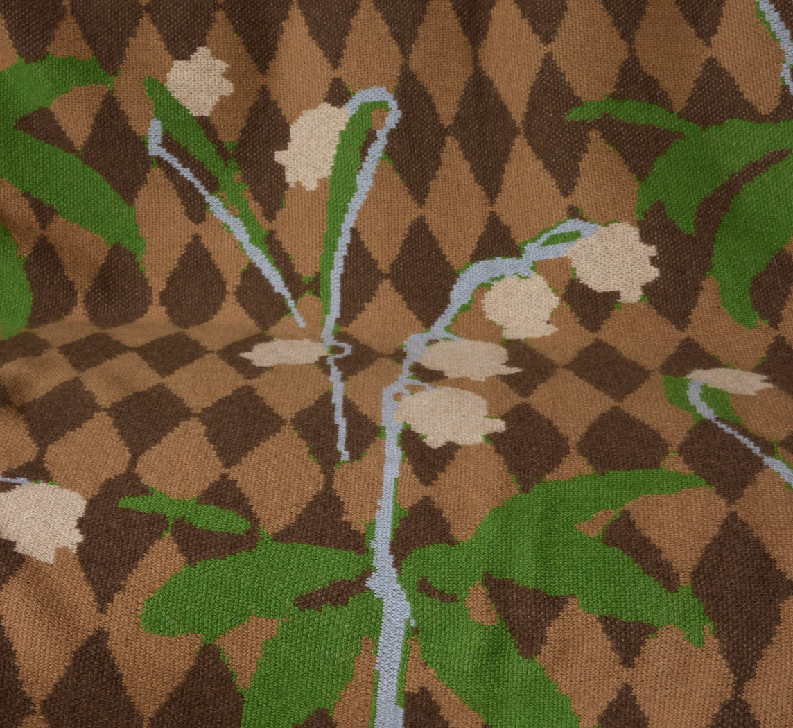 PW X SAVED NY CASHMERE DIAMOND & LILY THROW BLANKET