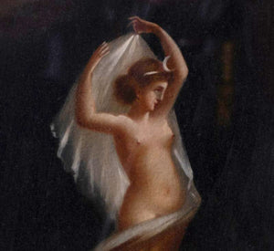 19TH CENTURY DUTCH OIL PAINTING OF LUNA, GODDESS OF THE MOON