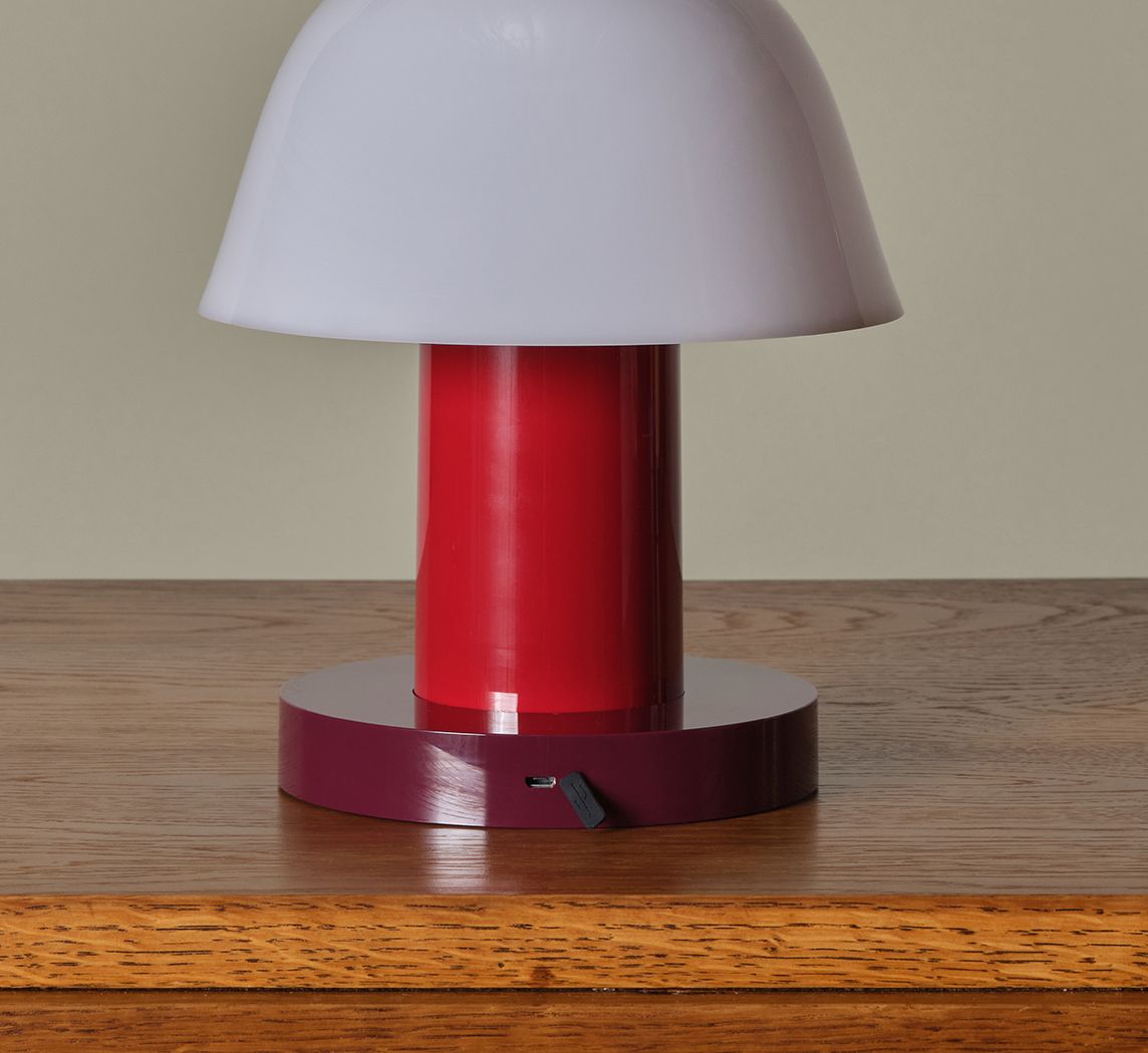 SETAGO PORTABLE LAMP JH27 IN MAROON/GRAPE