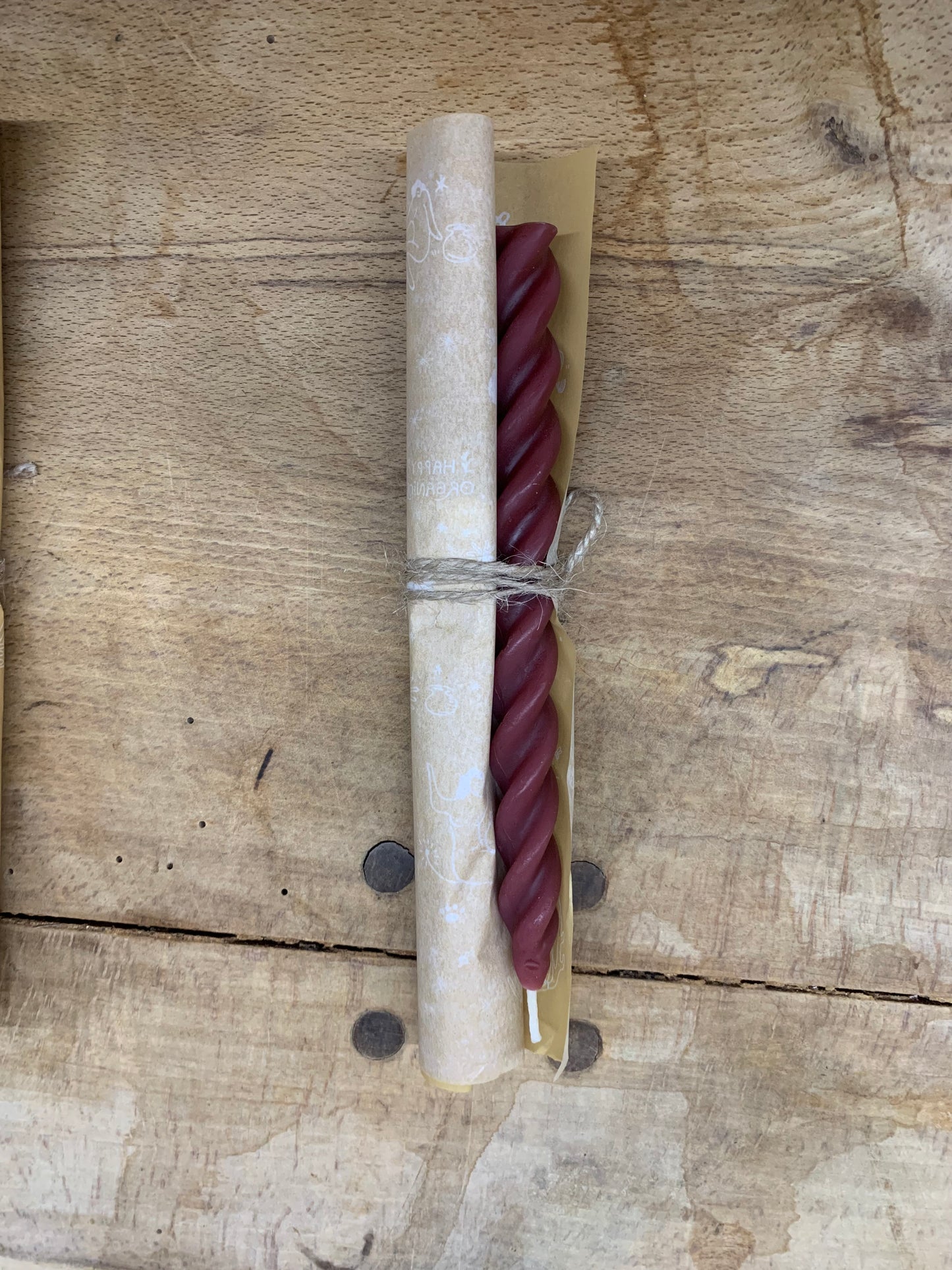 SPIRAL TAPER BEESWAX CANDLE