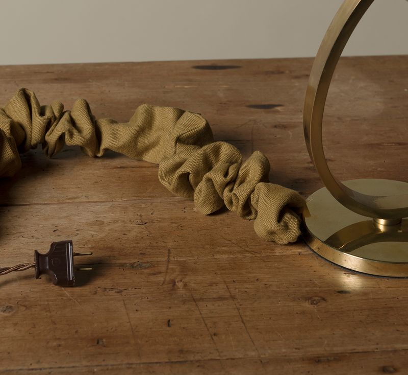 1940'S GERMAN BRASS LAMP BY EGON HILLEBRAND