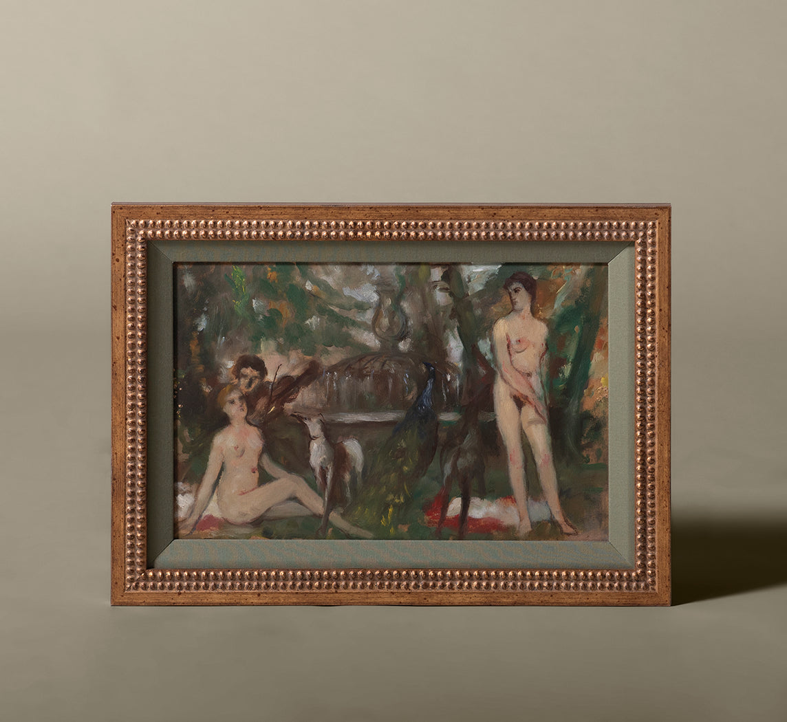 1930s ITALIAN LANDSCAPE WITH FIGURES