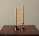 VINTAGE ASYMMETRICAL BRASS CANDLE HOLDERS