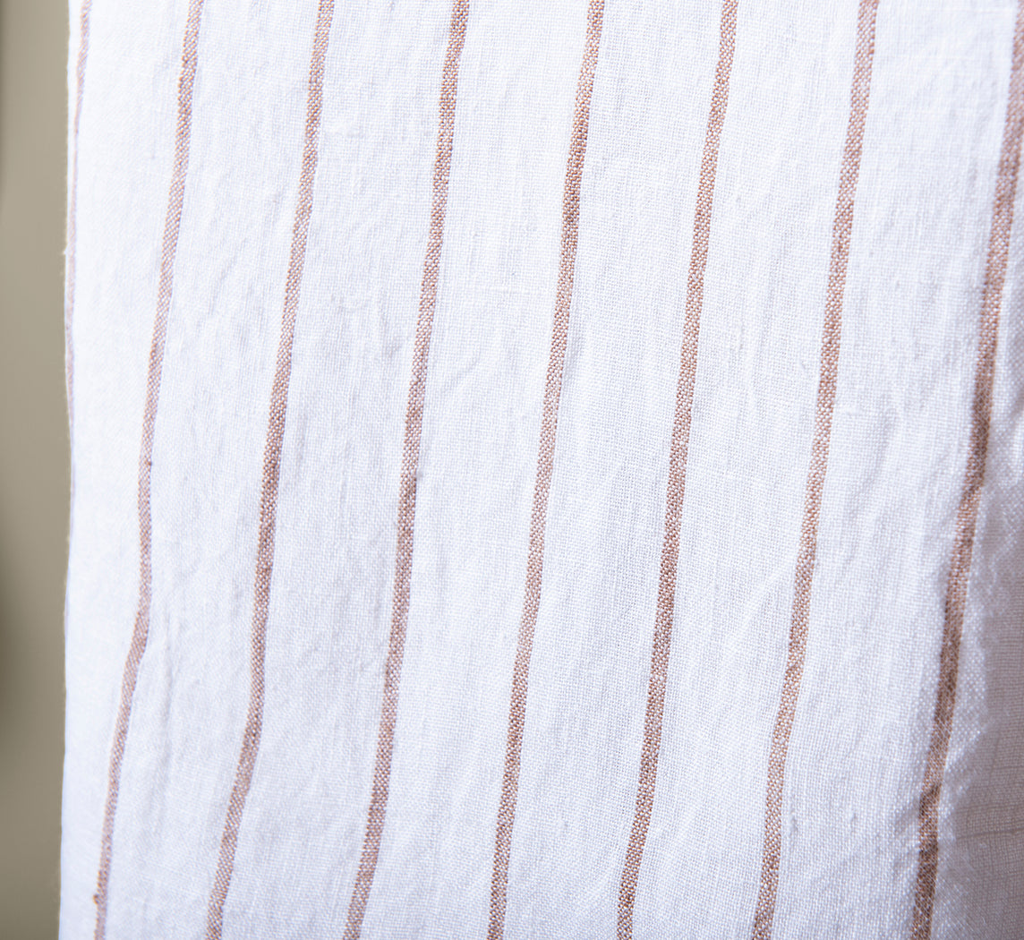 BELMONT STRIPE LINEN TEA TOWEL IN EARTH