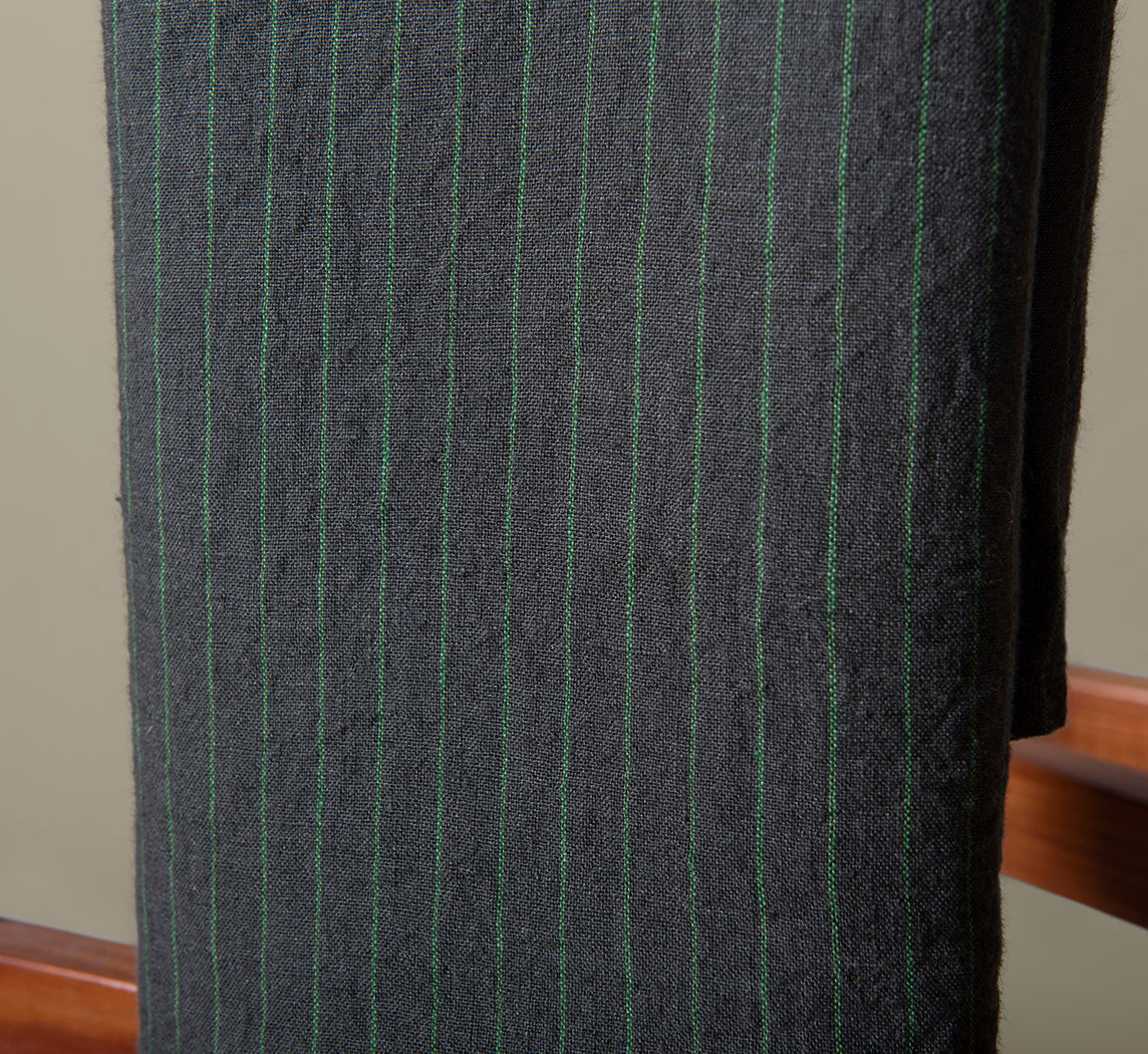 GABLE STRIPE LINEN TEA TOWEL IN LEAF