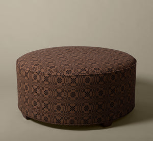 PIERCE & WARD CIRCLE OTTOMAN IN LOVER'S KNOT